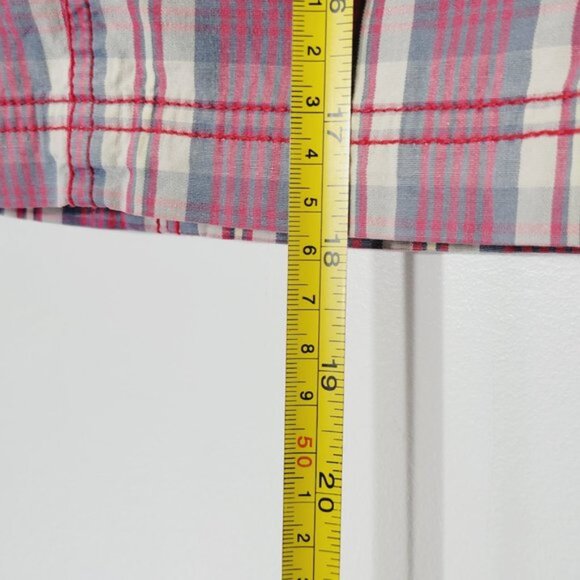 💕Denver Hayes Vintage Plaid Skort Knee Length Preppy Summer Red Blue Womens 2 - Picture 10 of 13